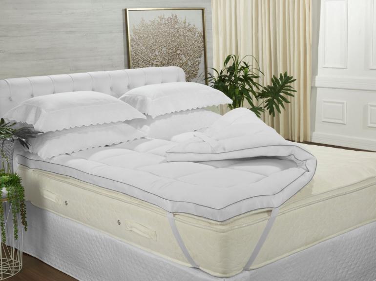 Pillow Top King Fibra Siliconizada Super Volumosa 1.000 gramas/m²