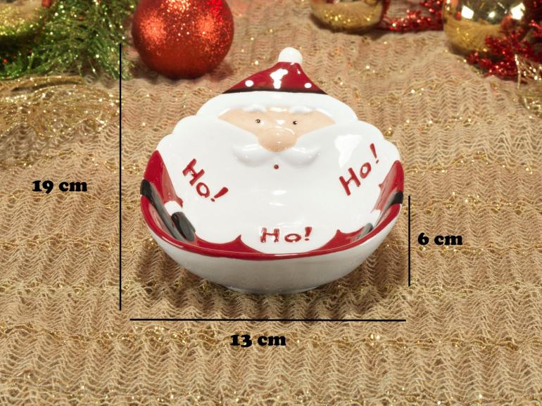 Prato Fundo Natal de Cerâmica Oval - Hohoho 19x13cm - Dui Design | Vida e  Cor