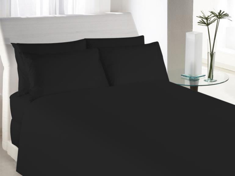 Roupa de cama solteiro preta Clearance