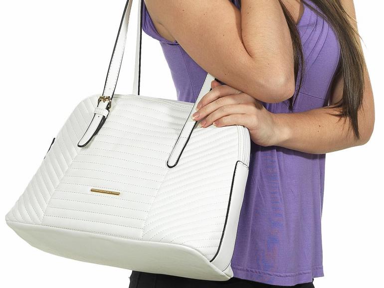 Bolsa branca de ombro Clearance